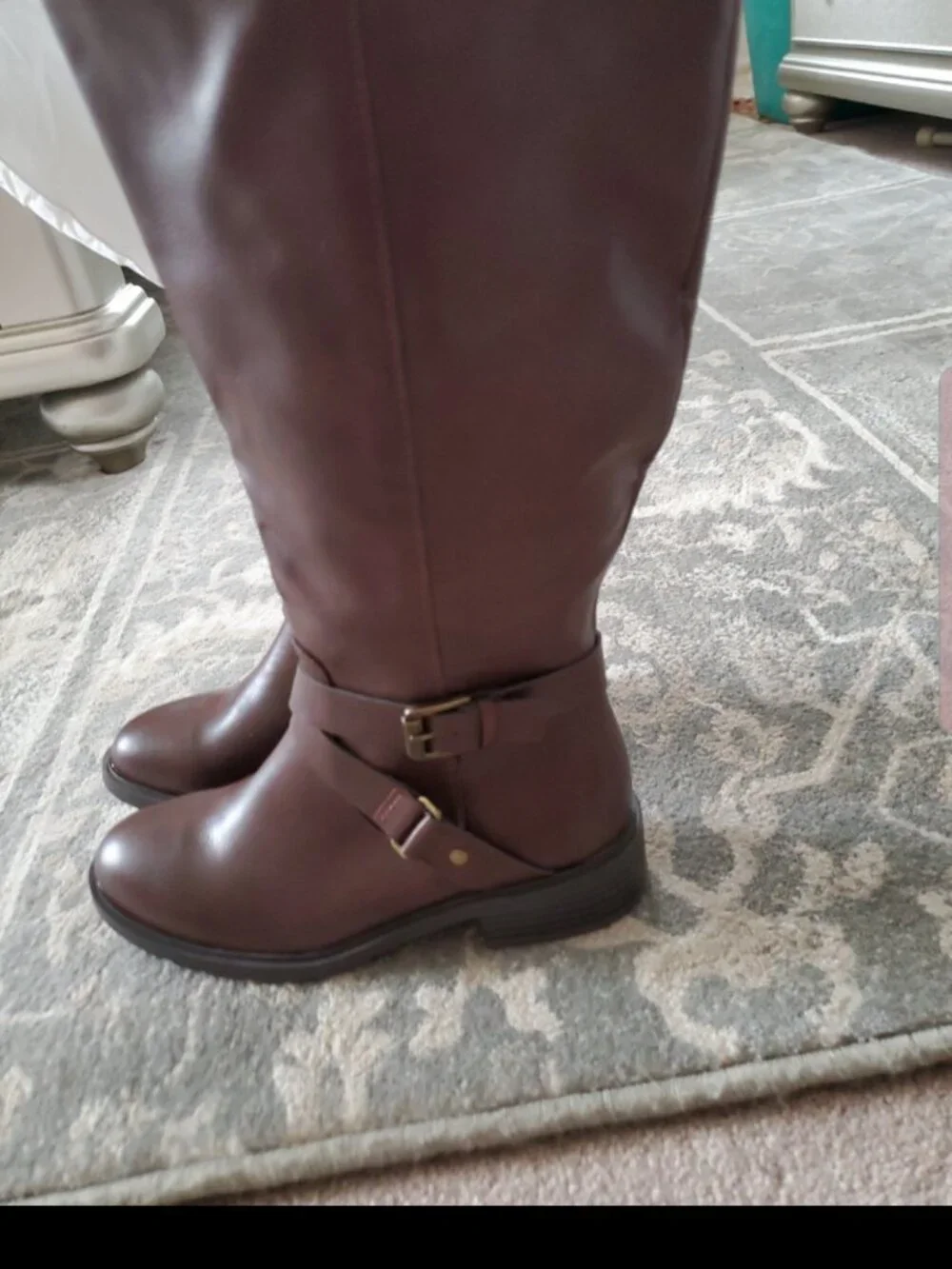 Me Too Astor women 5.5 Knee high tall leather riding boots brown NWOB fashion